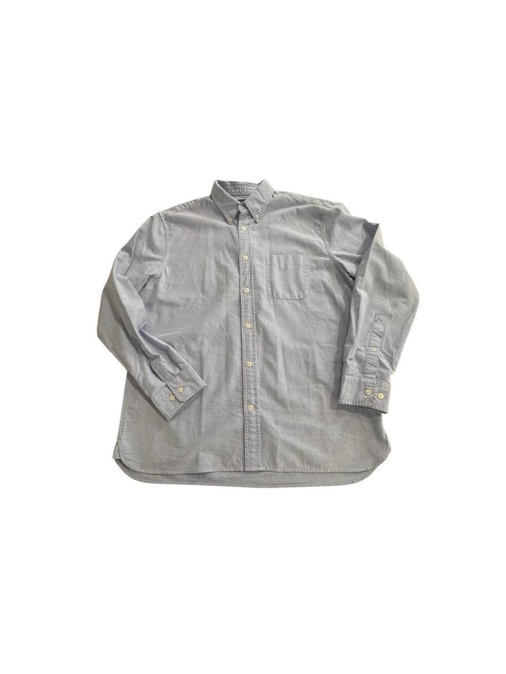 Banana Republic Men's Standard Fit Organic Cotton Light Blue Button Down, Size L